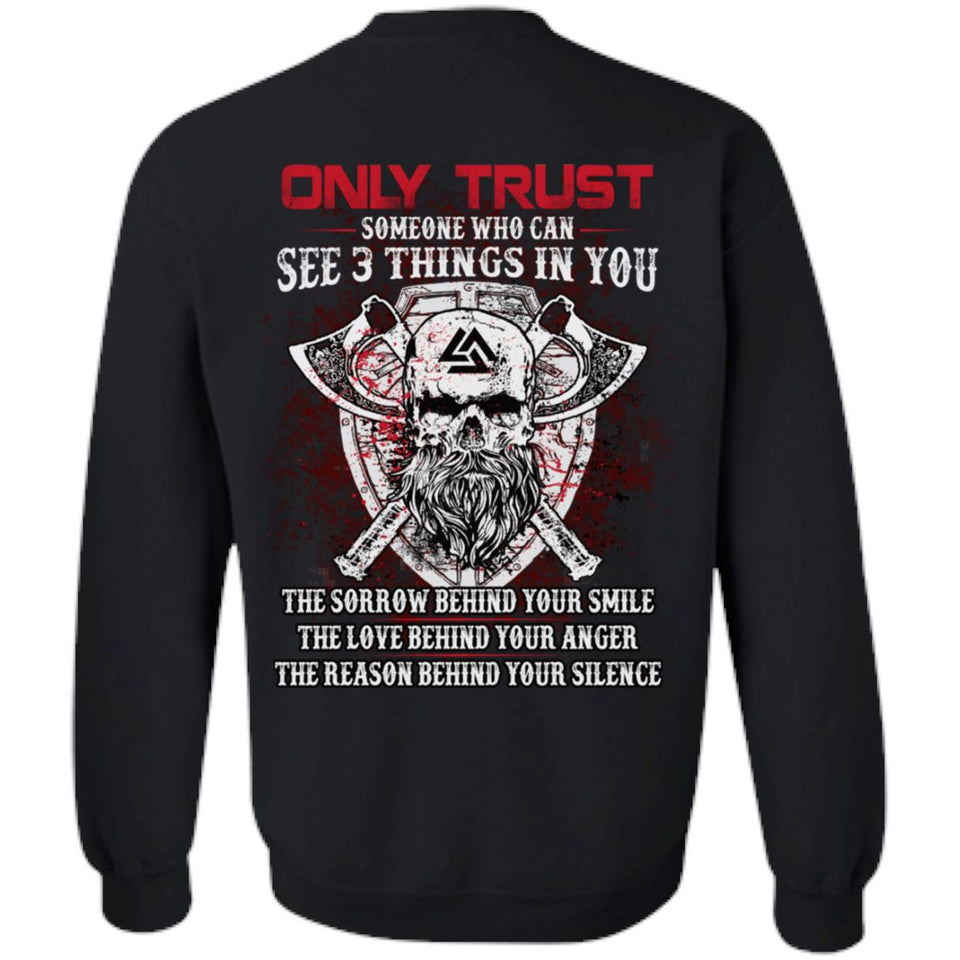 Viking apparel, Only trust someone who, BackApparel[Heathen By Nature authentic Viking products]Unisex Crewneck Pullover SweatshirtBlackS
