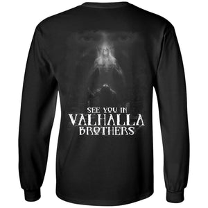 Viking apparel, See you, Valhalla, backApparel[Heathen By Nature authentic Viking products]Long-Sleeve Ultra Cotton T-ShirtBlackS