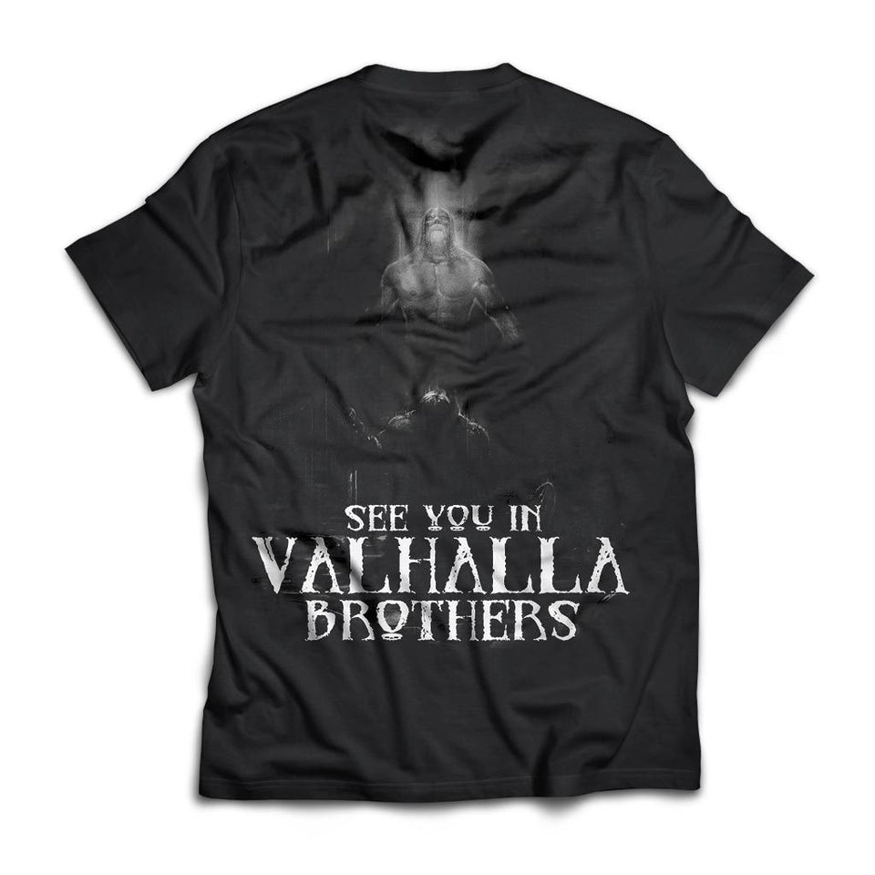 Viking apparel, See you, Valhalla, backApparel[Heathen By Nature authentic Viking products]Next Level Premium Short Sleeve T-ShirtBlackX-Small