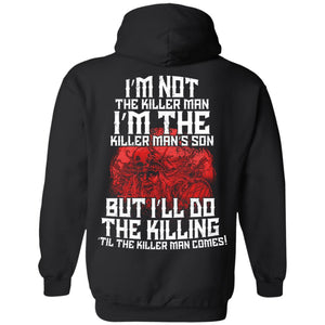 Viking apparel, the killer man, backApparel[Heathen By Nature authentic Viking products]Unisex Pullover HoodieBlackS