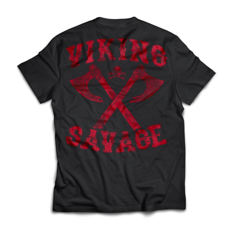 Viking apparel, viking savage, backApparel[Heathen By Nature authentic Viking products]Next Level Premium Short Sleeve T-ShirtBlackX-Small