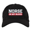 Viking Cap, Norse in my blood, BlackApparel[Heathen By Nature authentic Viking products]BX880 Twill Unstructured Dad CapBlackOne Size