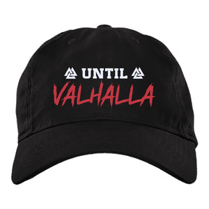 Viking Cap, Until Valhalla, BlackApparel[Heathen By Nature authentic Viking products]BX880 Twill Unstructured Dad CapBlackOne Size