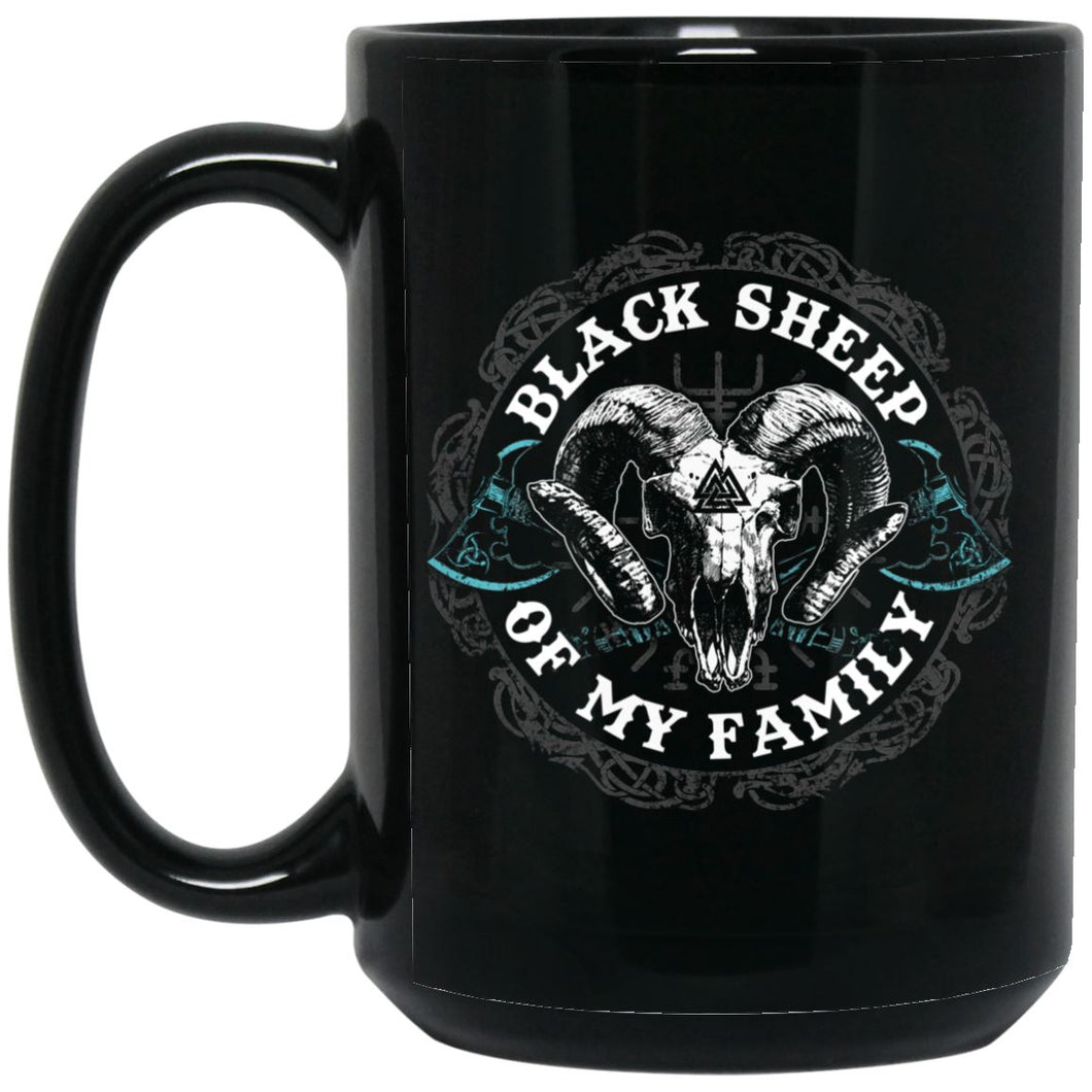 Viking Mug, Black Sheep, BlackApparel[Heathen By Nature authentic Viking products]BM15OZ 15 oz. Black MugBlackOne Size