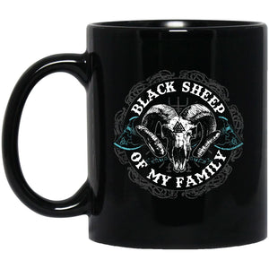 Viking mug, Black sheep, FrontApparel[Heathen By Nature authentic Viking products]BM11OZ 11 oz. Black MugBlackOne Size