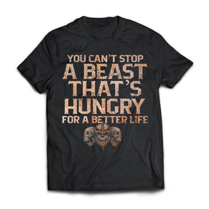 Viking, Norse, Gym t-shirt & apparel, A Beast that's Hungry, FrontApparel[Heathen By Nature authentic Viking products]Next Level Premium Short Sleeve T-ShirtBlackX-Small