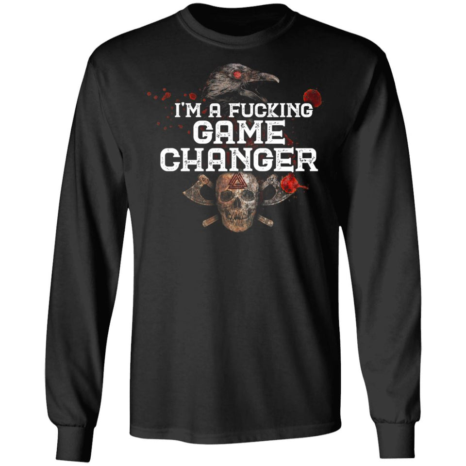 Viking, Norse, Gym t-shirt & apparel, A Game Changer, FrontApparel[Heathen By Nature authentic Viking products]Long-Sleeve Ultra Cotton T-ShirtBlackS