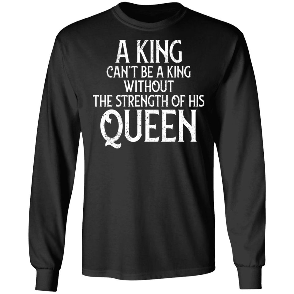 Viking, Norse, Gym t-shirt & apparel, A king can't be a king, frontApparel[Heathen By Nature authentic Viking products]Long-Sleeve Ultra Cotton T-ShirtBlackS