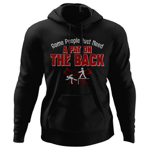 Viking, Norse, Gym t-shirt & apparel, A Pat On The Back, FrontApparel[Heathen By Nature authentic Viking products]Unisex Pullover HoodieBlackS