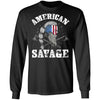 Viking, Norse, Gym t-shirt & apparel, American Savage, FrontApparel[Heathen By Nature authentic Viking products]Long-Sleeve Ultra Cotton T-ShirtBlackS