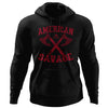 Viking, Norse, Gym t-shirt & apparel, American Savage, FrontApparel[Heathen By Nature authentic Viking products]Unisex Pullover HoodieBlackS