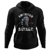 Viking, Norse, Gym t-shirt & apparel, American Savage, FrontApparel[Heathen By Nature authentic Viking products]Unisex Pullover HoodieBlackS