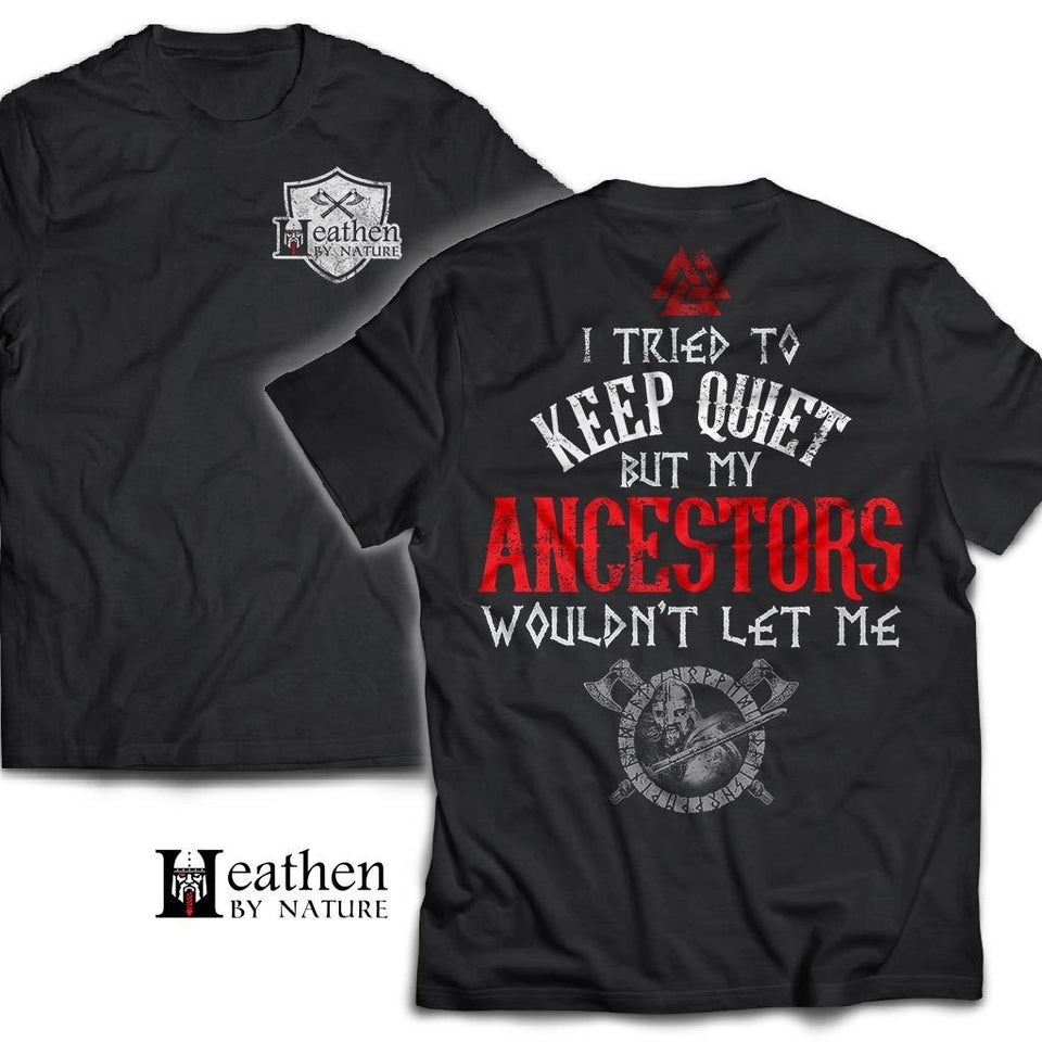 Viking, Norse, Gym t-shirt & apparel, Ancestors, Double sidedApparel[Heathen By Nature authentic Viking products]Next Level Premium Short Sleeve T-ShirtBlackX-Small
