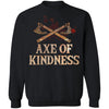 Viking, Norse, Gym t-shirt & apparel, Axe Of Kindness, FrontApparel[Heathen By Nature authentic Viking products]Unisex Crewneck Pullover Sweatshirt 8 oz.BlackS