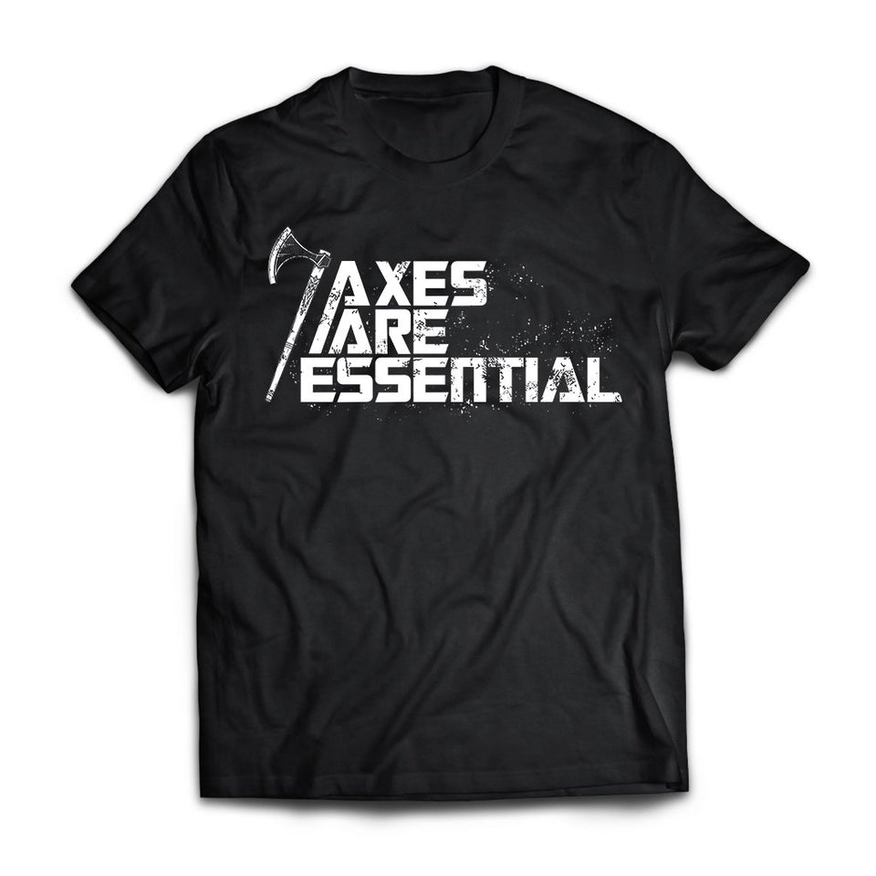 Viking, Norse, Gym t-shirt & apparel, Axes are essential, FrontApparel[Heathen By Nature authentic Viking products]Next Level Premium Short Sleeve T-ShirtBlackX-Small