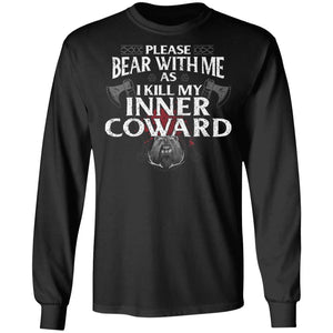 Viking, Norse, Gym t-shirt & apparel, Bear with me, FrontApparel[Heathen By Nature authentic Viking products]Long-Sleeve Ultra Cotton T-ShirtBlackS