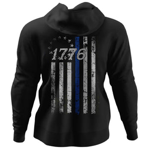 Viking, Norse, Gym t-shirt & apparel, Betsy Ross Flag 1776, BackApparel[Heathen By Nature authentic Viking products]Unisex Pullover HoodieBlackS