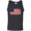 Viking, Norse, Gym t-shirt & apparel, Betsy Ross Flag, FrontApparel[Heathen By Nature authentic Viking products]Cotton Tank TopBlackS