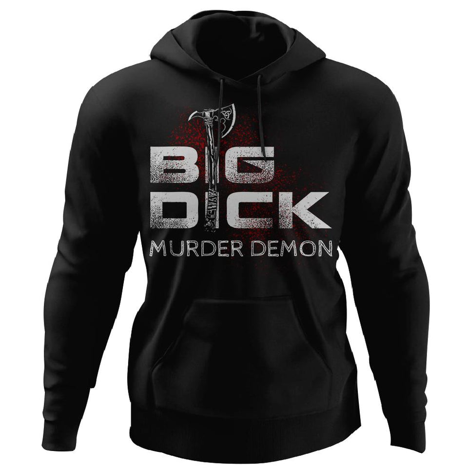 Viking, Norse, Gym t-shirt & apparel, Big Dick, FrontApparel[Heathen By Nature authentic Viking products]Unisex Pullover HoodieBlackS