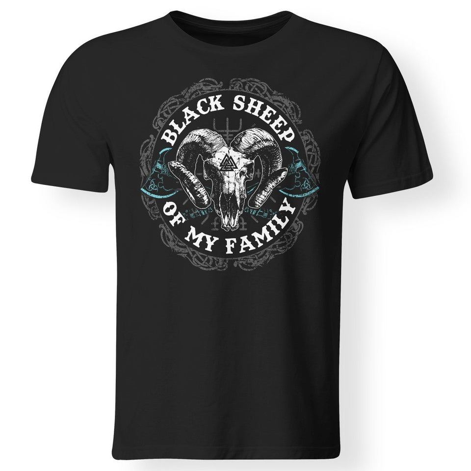 Viking, Norse, Gym t-shirt & apparel, Black Sheep, FrontApparel[Heathen By Nature authentic Viking products]Gildan Premium Men T-ShirtBlack5XL