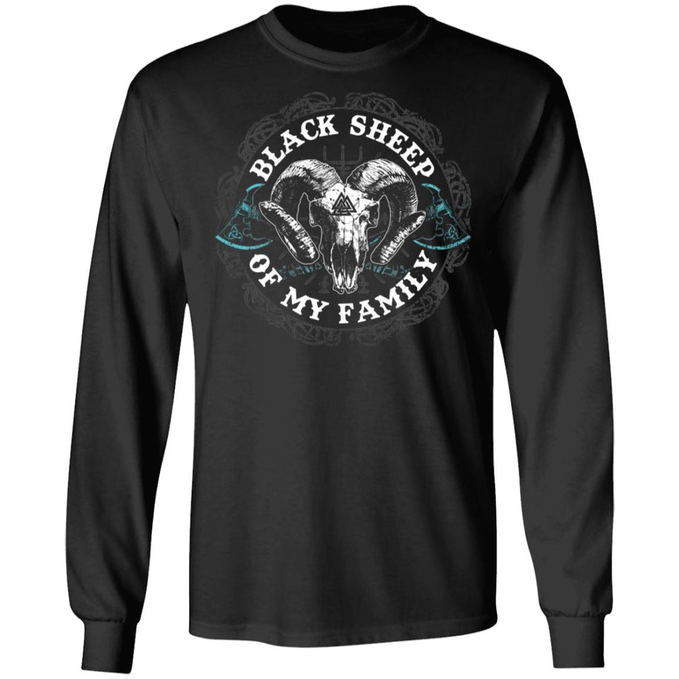 Viking, Norse, Gym t-shirt & apparel, Black Sheep, FrontApparel[Heathen By Nature authentic Viking products]Long-Sleeve Ultra Cotton T-ShirtBlackS