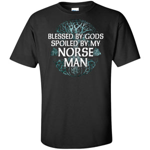 Viking, Norse, Gym t-shirt & apparel, Blessed by Gods, FrontApparel[Heathen By Nature authentic Viking products]Tall Ultra Cotton T-ShirtBlackXLT