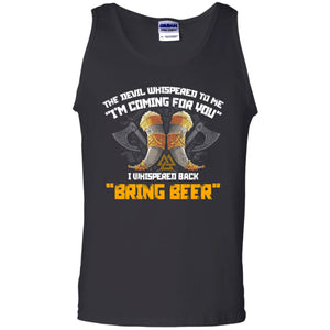 Viking, Norse, Gym t-shirt & apparel, Bring Beer, FrontApparel[Heathen By Nature authentic Viking products]Cotton Tank TopBlackS
