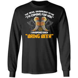 Viking, Norse, Gym t-shirt & apparel, Bring Beer, FrontApparel[Heathen By Nature authentic Viking products]Long-Sleeve Ultra Cotton T-ShirtBlackS