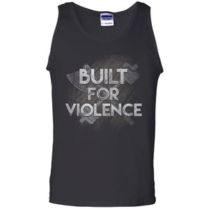 Viking, Norse, Gym t-shirt & apparel, Built for violence, frontApparel[Heathen By Nature authentic Viking products]Cotton Tank TopBlackS