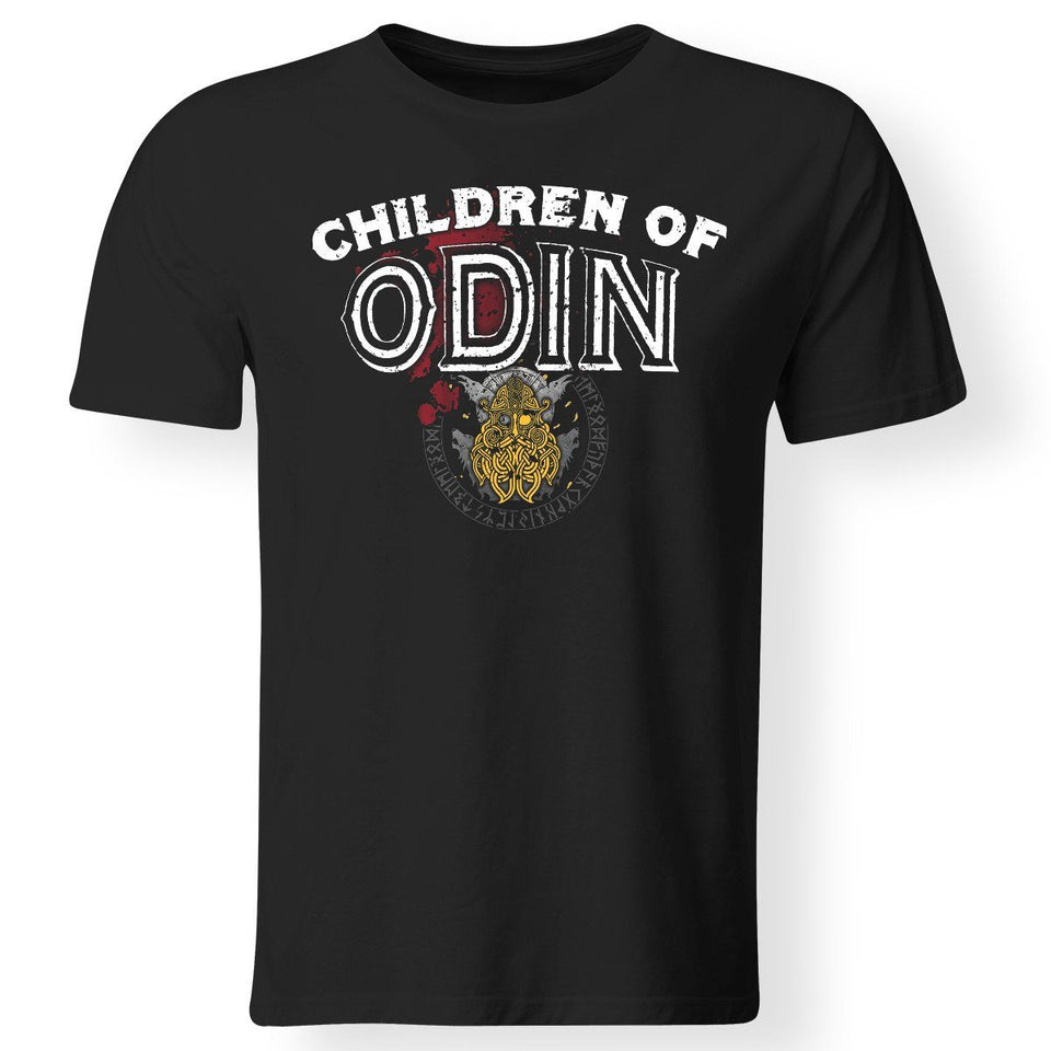 Viking, Norse, Gym t-shirt & apparel, Children of Odin, FrontApparel[Heathen By Nature authentic Viking products]Gildan Premium Men T-ShirtBlack6XL