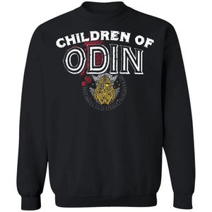 Viking, Norse, Gym t-shirt & apparel, Children of Odin, FrontApparel[Heathen By Nature authentic Viking products]Unisex Crewneck Pullover SweatshirtBlackS