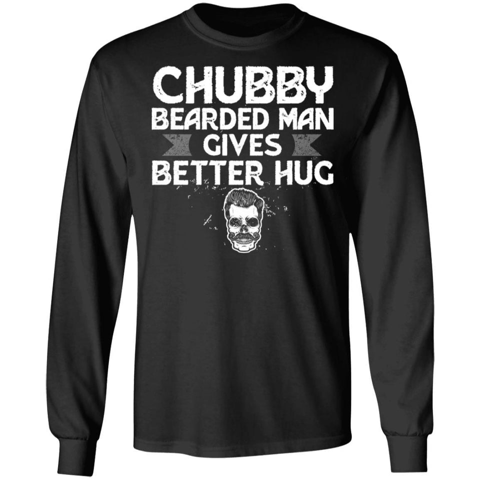 Viking, Norse, Gym t-shirt & apparel, Chubby bearded man, Better hug, FrontApparel[Heathen By Nature authentic Viking products]Long-Sleeve Ultra Cotton T-ShirtBlackS