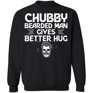Viking, Norse, Gym t-shirt & apparel, Chubby bearded man, Better hug, FrontApparel[Heathen By Nature authentic Viking products]Unisex Crewneck Pullover SweatshirtBlackS