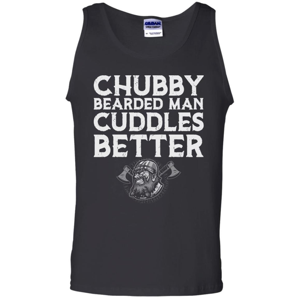 Viking, Norse, Gym t-shirt & apparel, Chubby bearded man, FrontApparel[Heathen By Nature authentic Viking products]Cotton Tank TopBlackS