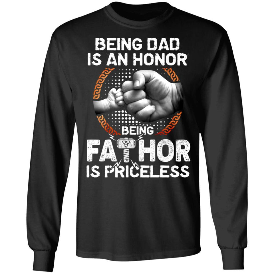 Viking, Norse, Gym t-shirt & apparel, Dad, Honor, FrontApparel[Heathen By Nature authentic Viking products]Long-Sleeve Ultra Cotton T-ShirtBlackS