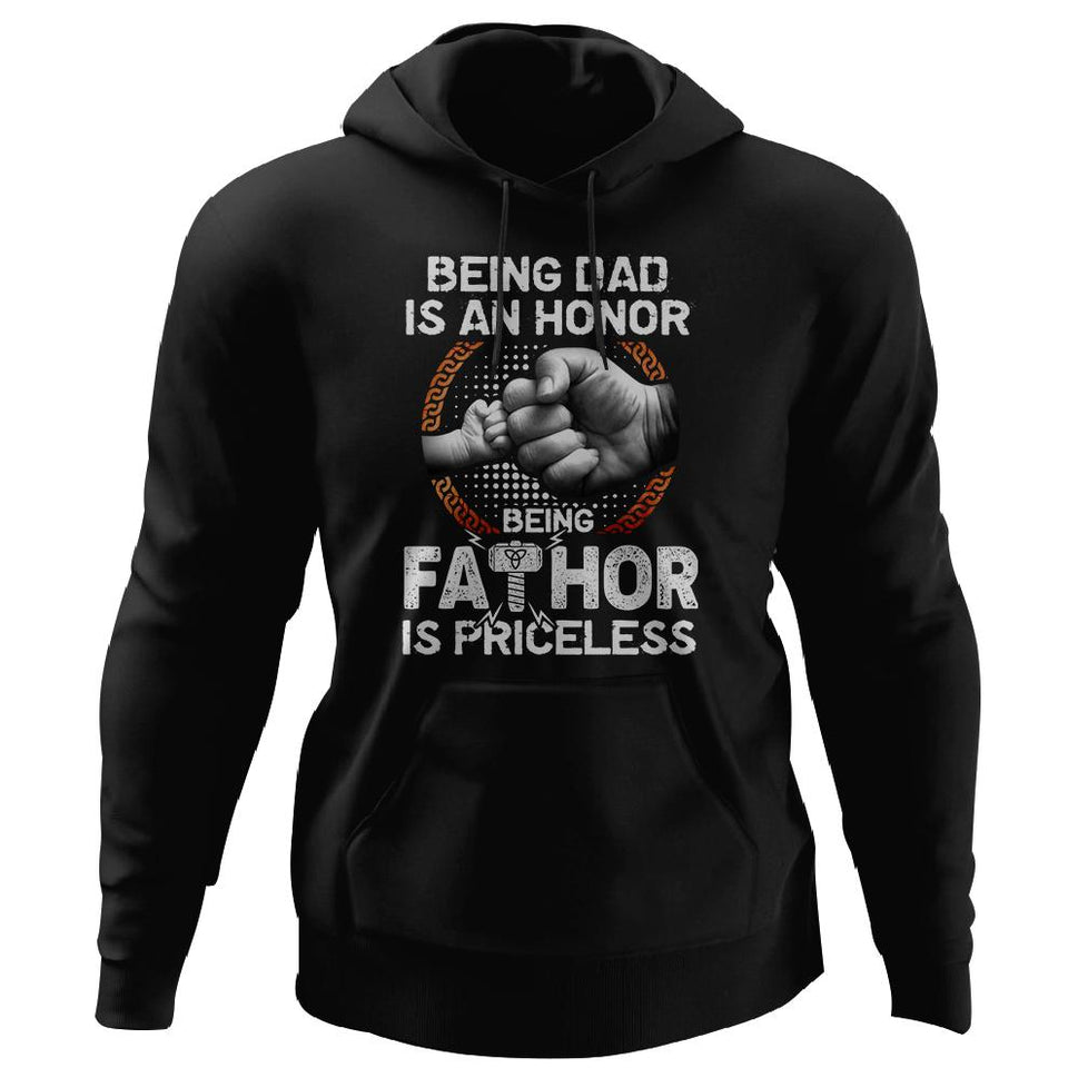 Viking, Norse, Gym t-shirt & apparel, Dad, Honor, FrontApparel[Heathen By Nature authentic Viking products]Unisex Pullover HoodieBlackS