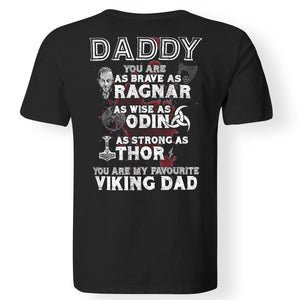 Viking, Norse, Gym t-shirt & apparel, Daddy, BackApparel[Heathen By Nature authentic Viking products]Gildan Premium Men T-ShirtBlack5XL