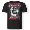 Viking, Norse, Gym t-shirt & apparel, Death is inevitable, BackApparel[Heathen By Nature authentic Viking products]Premium Men T-ShirtBlackS