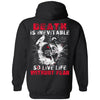 Viking, Norse, Gym t-shirt & apparel, Death is inevitable, BackApparel[Heathen By Nature authentic Viking products]Unisex Pullover HoodieBlackS
