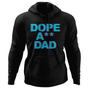 Viking, Norse, Gym t-shirt & apparel, Dope A** Dad, FrontApparel[Heathen By Nature authentic Viking products]Unisex Pullover HoodieBlackS