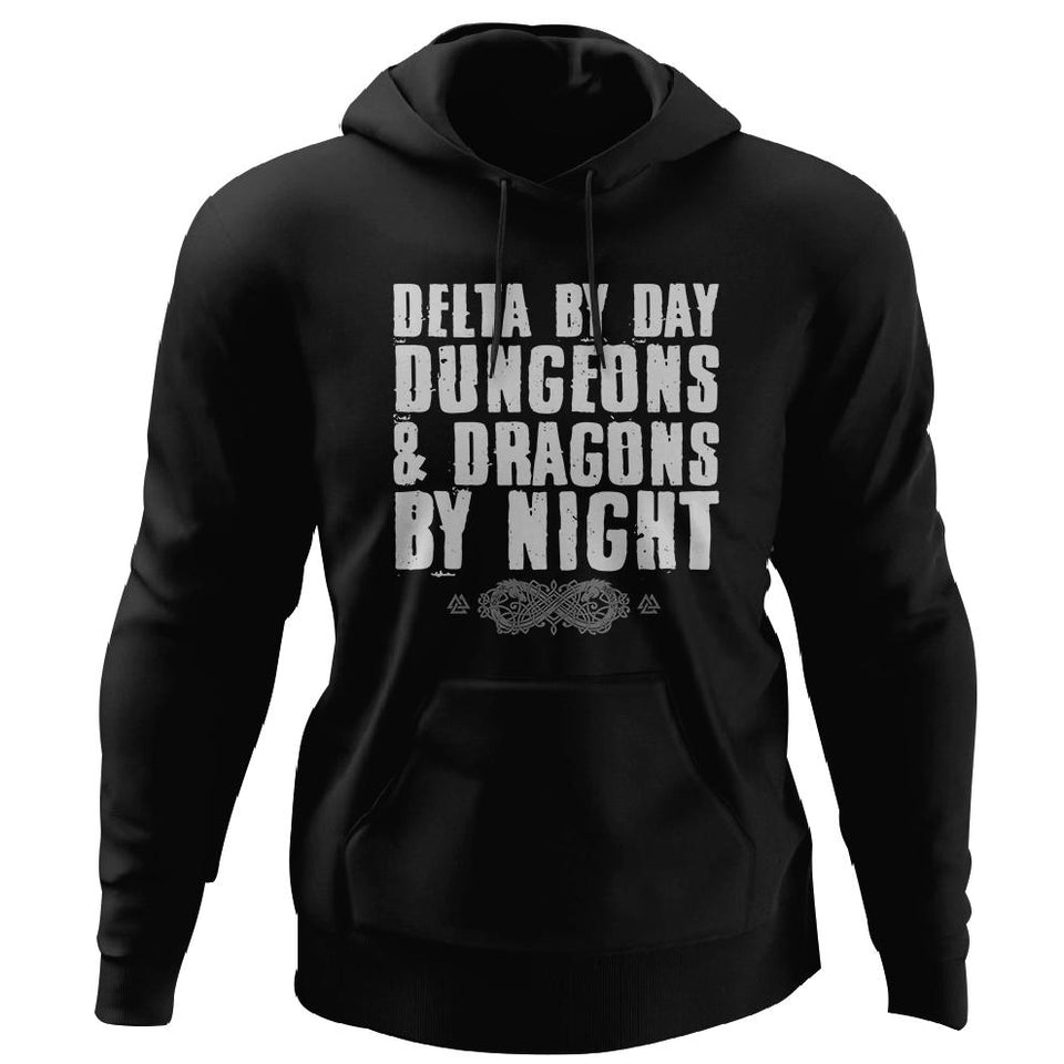 Viking, Norse, Gym t-shirt & apparel, Dungeons & Dragons, FrontApparel[Heathen By Nature authentic Viking products]Unisex Pullover HoodieBlackS