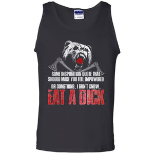 Viking, Norse, Gym t-shirt & apparel, Eat a dick, frontApparel[Heathen By Nature authentic Viking products]Cotton Tank TopBlackS