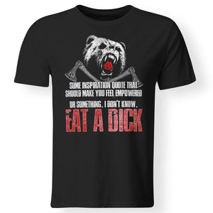 Viking, Norse, Gym t-shirt & apparel, Eat a dick, frontApparel[Heathen By Nature authentic Viking products]Premium Men T-ShirtBlackS