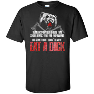 Viking, Norse, Gym t-shirt & apparel, Eat a dick, frontApparel[Heathen By Nature authentic Viking products]Tall Ultra Cotton T-ShirtBlackXLT