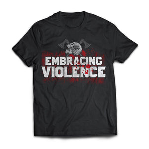 Viking, Norse, Gym t-shirt & apparel, Embracing Violence, FrontApparel[Heathen By Nature authentic Viking products]Next Level Premium Short Sleeve T-ShirtBlackX-Small