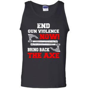 Viking, Norse, Gym t-shirt & apparel, End gun violence now, frontApparel[Heathen By Nature authentic Viking products]Cotton Tank TopBlackS