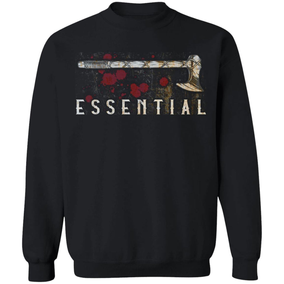 Viking, Norse, Gym t-shirt & apparel, Essential, FrontApparel[Heathen By Nature authentic Viking products]Unisex Crewneck Pullover SweatshirtBlackS