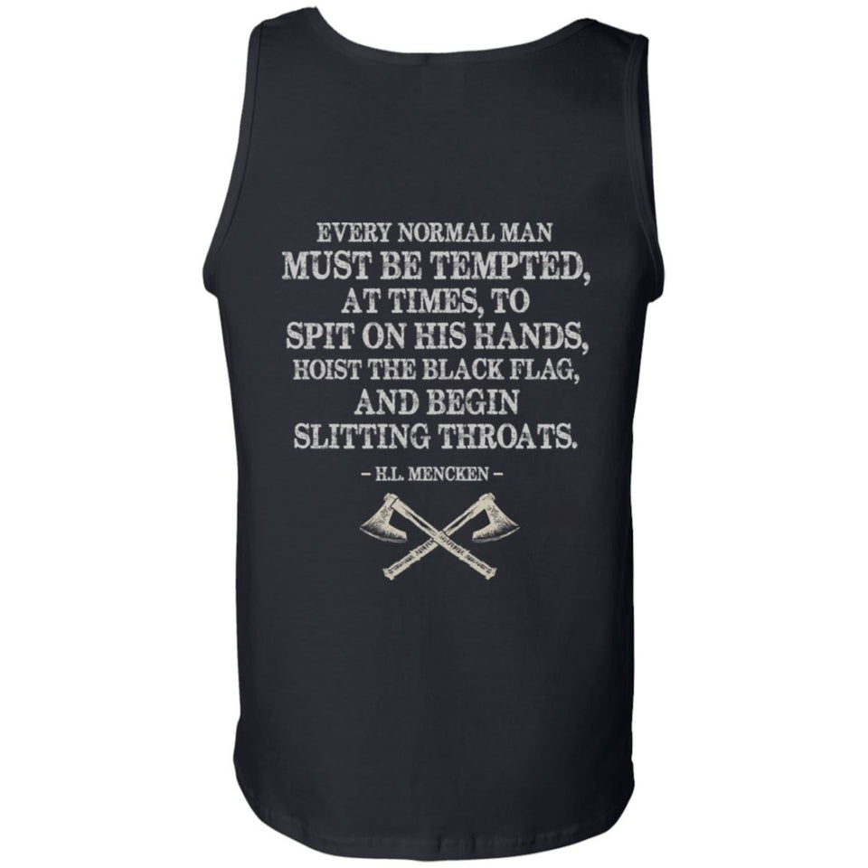 Viking, Norse, Gym t-shirt & apparel, Every normal man must be tempted at times, backApparel[Heathen By Nature authentic Viking products]Cotton Tank TopBlackS