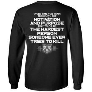 Viking, Norse, Gym t-shirt & apparel, Every time you train, BackApparel[Heathen By Nature authentic Viking products]Long-Sleeve Ultra Cotton T-ShirtBlackS