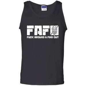 Viking, Norse, Gym t-shirt & apparel, Fafo, FrontApparel[Heathen By Nature authentic Viking products]Cotton Tank TopBlackS